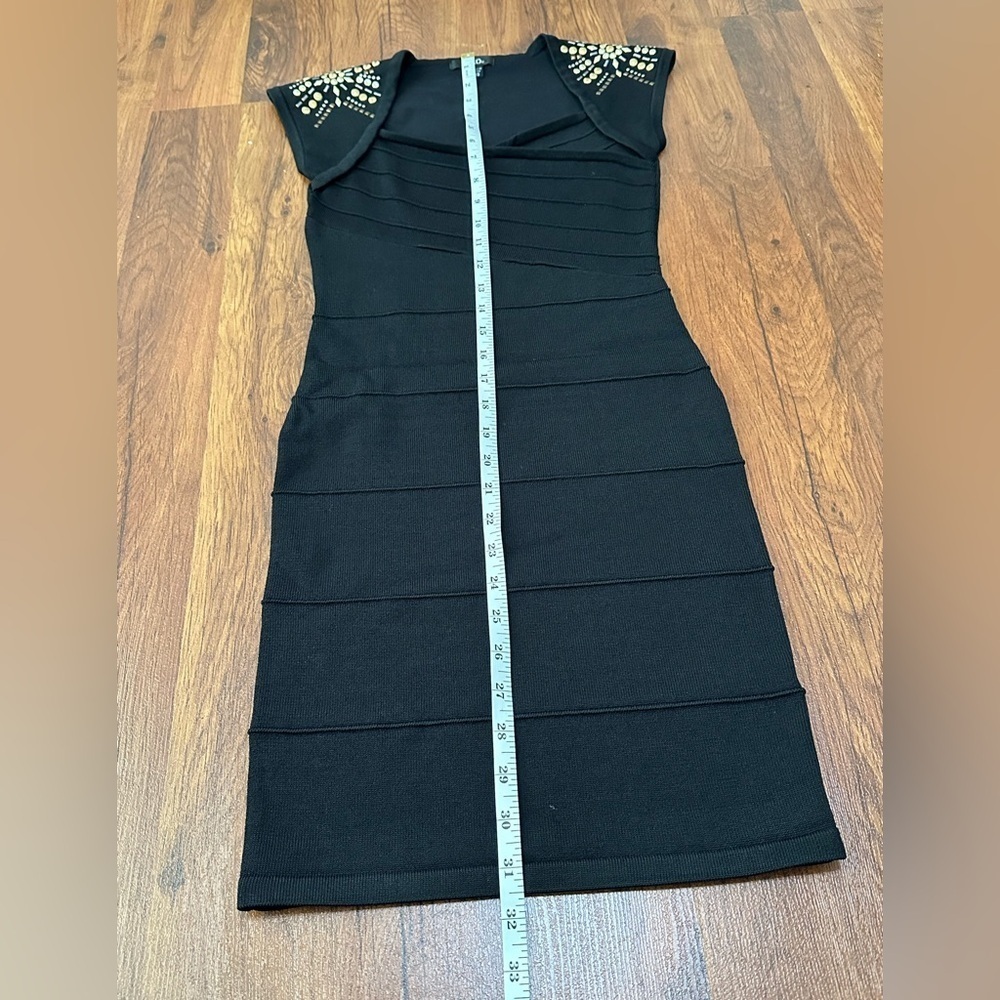 XOXO Black With Gold And Silver  Studs Midi Dress - Picture 8 of 10